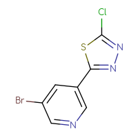 Chemical structure of 3-bromo-5-(5-chloro-1,3,4-thiadiazol-2-yl)pyridine - CSSB00011858505