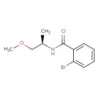 Chemical structure of 2-bromo-N-[(2R)-1-methoxypropan-2-yl]benzamide - CSSB00157013043