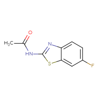 Chemical structure of N-(6-fluoro-1,3-benzothiazol-2-yl)acetamide - CSSB00000001689