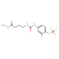 Chemical structure of 4-({[3-chloro-4-(trifluoromethoxy)phenyl]carbamoyl}amino)-N-methylbutanamide - CSSB00228696825