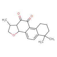 Chemical structure of 1,6,6-trimethyl-1H,2H,3aH,6H,7H,8H,9H,10H,11H,11aH-phenanthro[1,2-b]furan-10,11-dione - CSSB20621673528