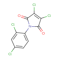 Chemical structure of 3,4-dichloro-1-(2,4-dichlorophenyl)-2,5-dihydro-1H-pyrrole-2,5-dione - CSSB00159737199
