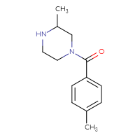 Chemical structure of 3-methyl-1-(4-methylbenzoyl)piperazine - CSSB00005968693