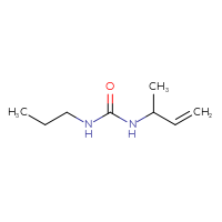 Chemical structure of 3-(but-3-en-2-yl)-1-propylurea - CSSB00012740914