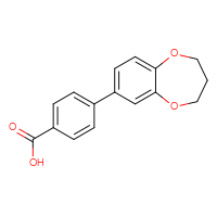 Chemical structure of 4-(3,4-dihydro-2H-1,5-benzodioxepin-7-yl)benzoic acid - CSSB00025739098