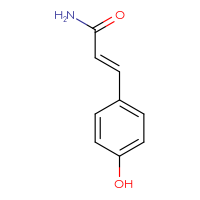Chemical structure of (2E)-3-(4-hydroxyphenyl)prop-2-enamide - CSSB00011236295