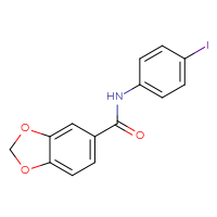 Chemical structure of N-(4-iodophenyl)-2H-1,3-benzodioxole-5-carboxamide - CSSB00000581738