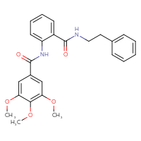 Chemical structure of 3,4,5-trimethoxy-N-{2-[(2-phenylethyl)carbamoyl]phenyl}benzamide - CSSB00047574132