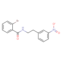 Chemical structure of 2-bromo-N-[2-(3-nitrophenyl)ethyl]benzamide - CSSB02074338403