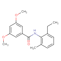 Chemical structure of N-(2-ethyl-6-methylphenyl)-3,5-dimethoxybenzamide - CSSB00027988583