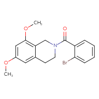 Chemical structure of 2-(2-bromobenzoyl)-6,8-dimethoxy-1,2,3,4-tetrahydroisoquinoline - CSSB05047645685