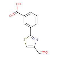 Chemical structure of 3-(4-formyl-1,3-thiazol-2-yl)benzoic acid - CSSB00134622966