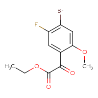 Chemical structure of ethyl 2-(4-bromo-5-fluoro-2-methoxyphenyl)-2-oxoacetate - CSSB21103686863