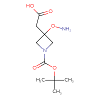 Chemical structure of 2-[3-(aminooxy)-1-[(tert-butoxy)carbonyl]azetidin-3-yl]acetic acid - CSSB00014178374