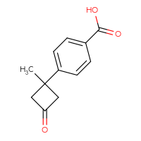 Chemical structure of 4-(1-methyl-3-oxocyclobutyl)benzoic acid - CSSB02517820671