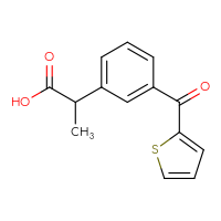 Chemical structure of 2-[3-(thiophene-2-carbonyl)phenyl]propanoic acid - CSSB00134617166