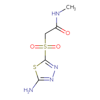 Chemical structure of 2-[(5-amino-1,3,4-thiadiazol-2-yl)sulfonyl]-N-methylacetamide - CSSB00016161761