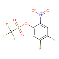 Chemical structure of 4,5-difluoro-2-nitrophenyl trifluoromethanesulfonate - CSSB02516820032