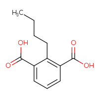Chemical structure of 2-butylbenzene-1,3-dicarboxylic acid - CSSB00055966718