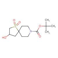Chemical structure of tert-butyl 3-hydroxy-1,1-dioxo-1λ⁶-thia-8-azaspiro[4.5]decane-8-carboxylate - CSSB20621630414