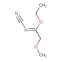 Chemical structure of (Z)-(ethyl N-cyano-2-methoxyethanimidate) - CSSB00102954509