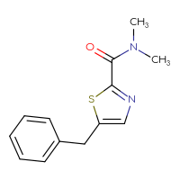 Chemical structure of 5-benzyl-N,N-dimethyl-1,3-thiazole-2-carboxamide - CSSB02283617584