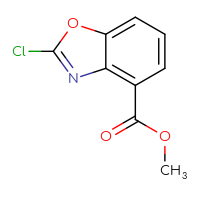 Chemical structure of methyl 2-chloro-1,3-benzoxazole-4-carboxylate - CSSB00010236115
