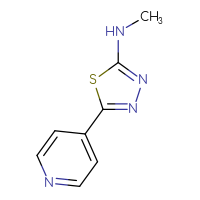 Chemical structure of N-methyl-5-(pyridin-4-yl)-1,3,4-thiadiazol-2-amine - CSSB00011203447