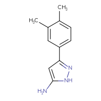 Chemical structure of 3-(3,4-dimethylphenyl)-1H-pyrazol-5-amine - CSSB00102530714