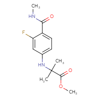 Chemical structure of methyl 2-{[3-fluoro-4-(methylcarbamoyl)phenyl]amino}-2-methylpropanoate - CSSB00015193465