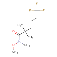 Chemical structure of 6,6,6-trifluoro-N-methoxy-N,2,2-trimethylhexanamide - CSSB21151593517