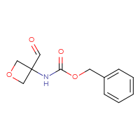Chemical structure of benzyl N-(3-formyloxetan-3-yl)carbamate - CSSB20621793251