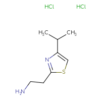 Chemical structure of 2-[4-(propan-2-yl)-1,3-thiazol-2-yl]ethan-1-amine dihydrochloride - CSSB00015200199