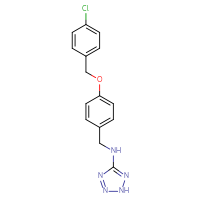 Chemical structure of N-({4-[(4-chlorophenyl)methoxy]phenyl}methyl)-2H-1,2,3,4-tetrazol-5-amine - CSSB00121602128