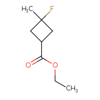 Chemical structure of ethyl 3-fluoro-3-methylcyclobutane-1-carboxylate - CSSB00030515047