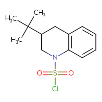 Chemical structure of 3-tert-butyl-1,2,3,4-tetrahydroquinoline-1-sulfonyl chloride - CSSB21224764714