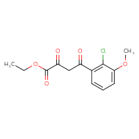 Chemical structure of ethyl 4-(2-chloro-3-methoxyphenyl)-2,4-dioxobutanoate - CSSB21495884386