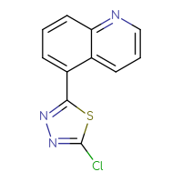 Chemical structure of 5-(5-chloro-1,3,4-thiadiazol-2-yl)quinoline - CSSB00000686415