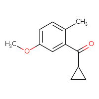Chemical structure of cyclopropyl(5-methoxy-2-methylphenyl)methanone - CSSB00117511129