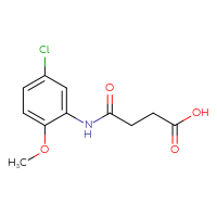 Chemical structure of 3-[(5-chloro-2-methoxyphenyl)carbamoyl]propanoic acid - CSSB00000260587