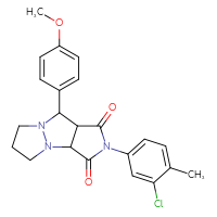 Chemical structure of 4-(3-chloro-4-methylphenyl)-7-(4-methoxyphenyl)-1,4,8-triazatricyclo[6.3.0.0²,⁶]undecane-3,5-dione - CSSB00121640489