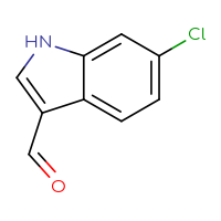 Chemical structure of 6-chloro-1H-indole-3-carbaldehyde - CSSB00000743236