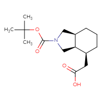 Chemical structure of 2-[(3aR,4S,7aS)-2-[(tert-butoxy)carbonyl]-octahydro-1H-isoindol-4-yl]acetic acid - CSSB00048752566