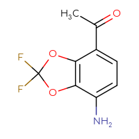 Chemical structure of 1-(7-amino-2,2-difluoro-2H-1,3-benzodioxol-4-yl)ethan-1-one - CSSB00010245392