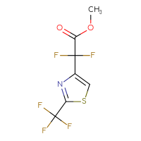 Chemical structure of methyl 2,2-difluoro-2-[2-(trifluoromethyl)-1,3-thiazol-4-yl]acetate - CSSB06656172448