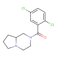 Chemical structure of 2-(2,5-dichlorobenzoyl)-octahydropyrrolo[1,2-a]pyrazine - CSSB00071347663