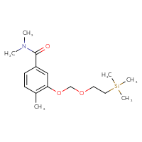 Chemical structure of N,N,4-trimethyl-3-{[2-(trimethylsilyl)ethoxy]methoxy}benzamide - CSSB21432537019