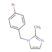 Chemical structure of 1-[(4-bromophenyl)methyl]-2-methyl-1H-imidazole - CSSB00000756246