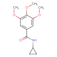 Chemical structure of N-cyclopropyl-3,4,5-trimethoxybenzamide - CSSB00000383991