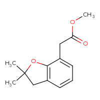 Chemical structure of methyl 2-(2,2-dimethyl-2,3-dihydro-1-benzofuran-7-yl)acetate - CSSB00037184983